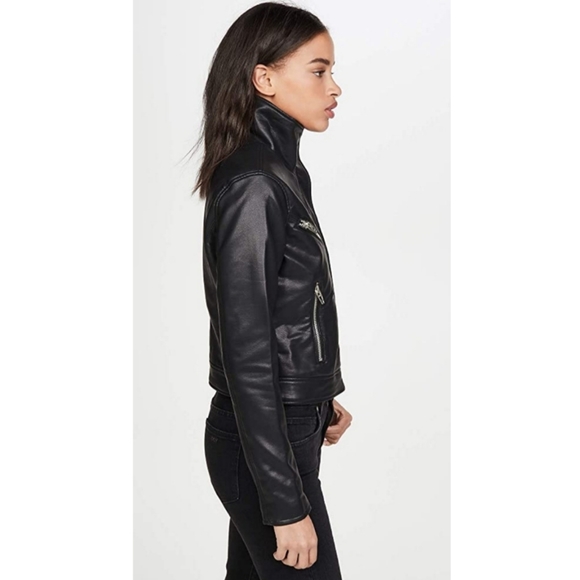 BLANK DENIM MOTO JACKET - Picture 5 of 15